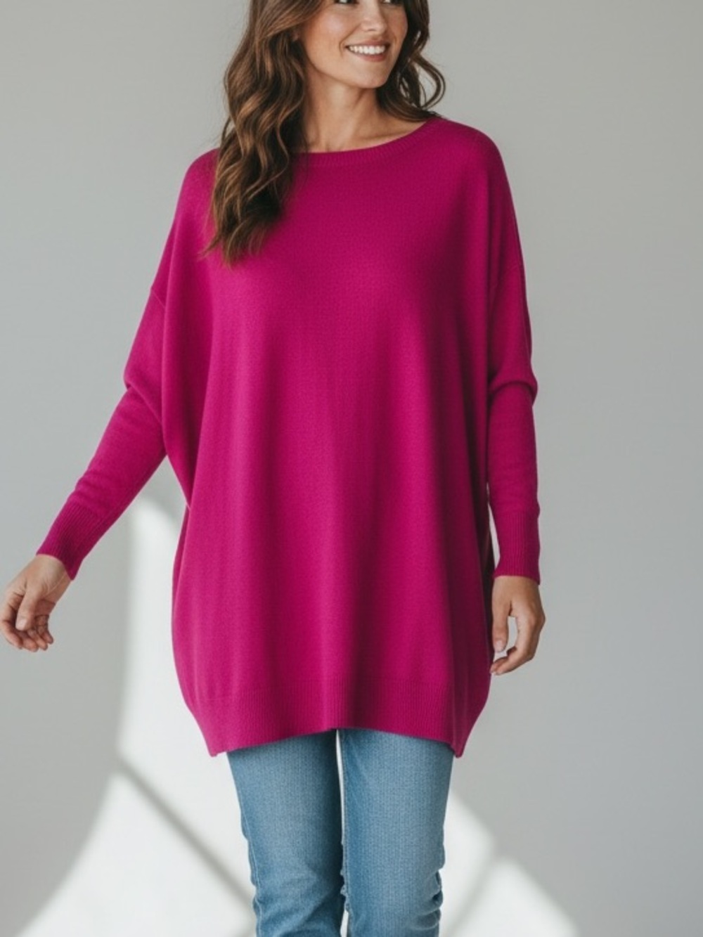 Miracle NWT sweater tunic S/M hot pink